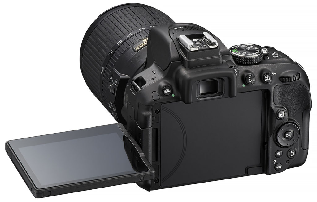 The Nikon D5300 has an articulating screen which is especially useful for framing high and low shots.